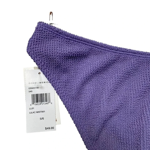 Good American Always Fits Good Waist Cheeky Bikini Bottoms Lilac Mist Purple NWT - Picture 8 of 12